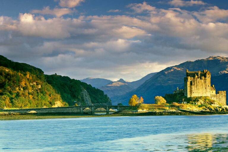 The famous Eilean Donan Castle on the Isle of Skye is within a day trip from Bluebell Cottage Glencoe